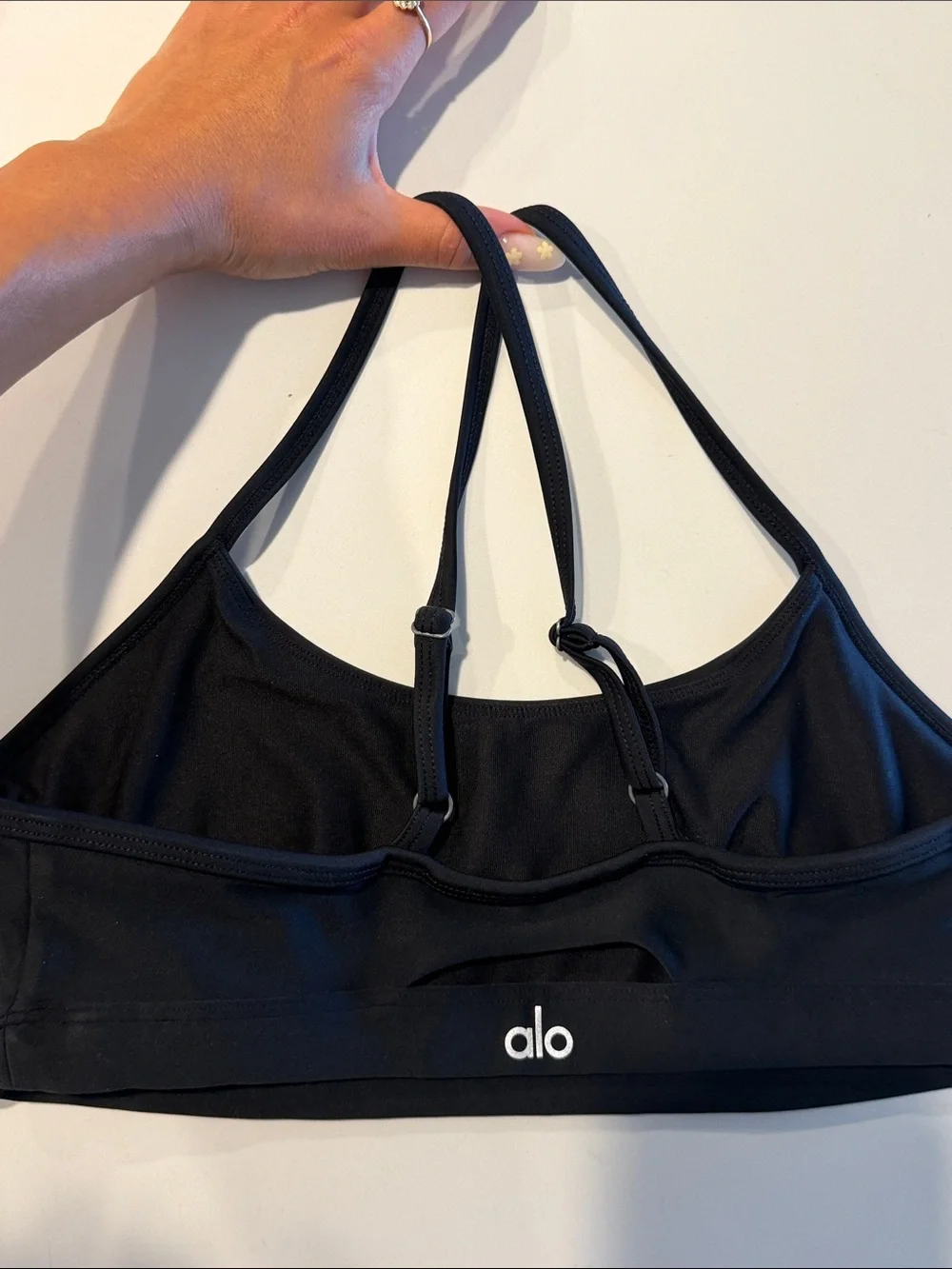 ALO Yoga Black Strappy Sports Bralette